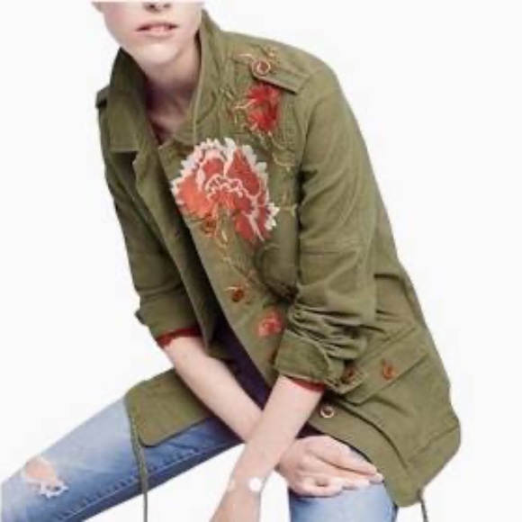 Anthropologie Hei Hei Embroidered Utility Jacket XS - Picture 2 of 6